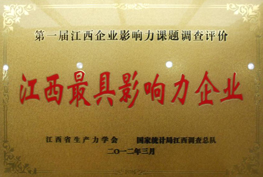 2012江西最具影響力企業